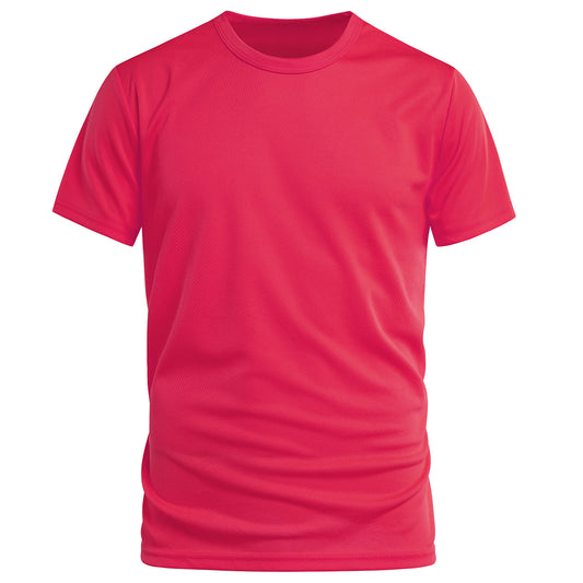Men's Solid Color Round Neck Quick-Drying Short Sleeve T-Shirt Fruit Green