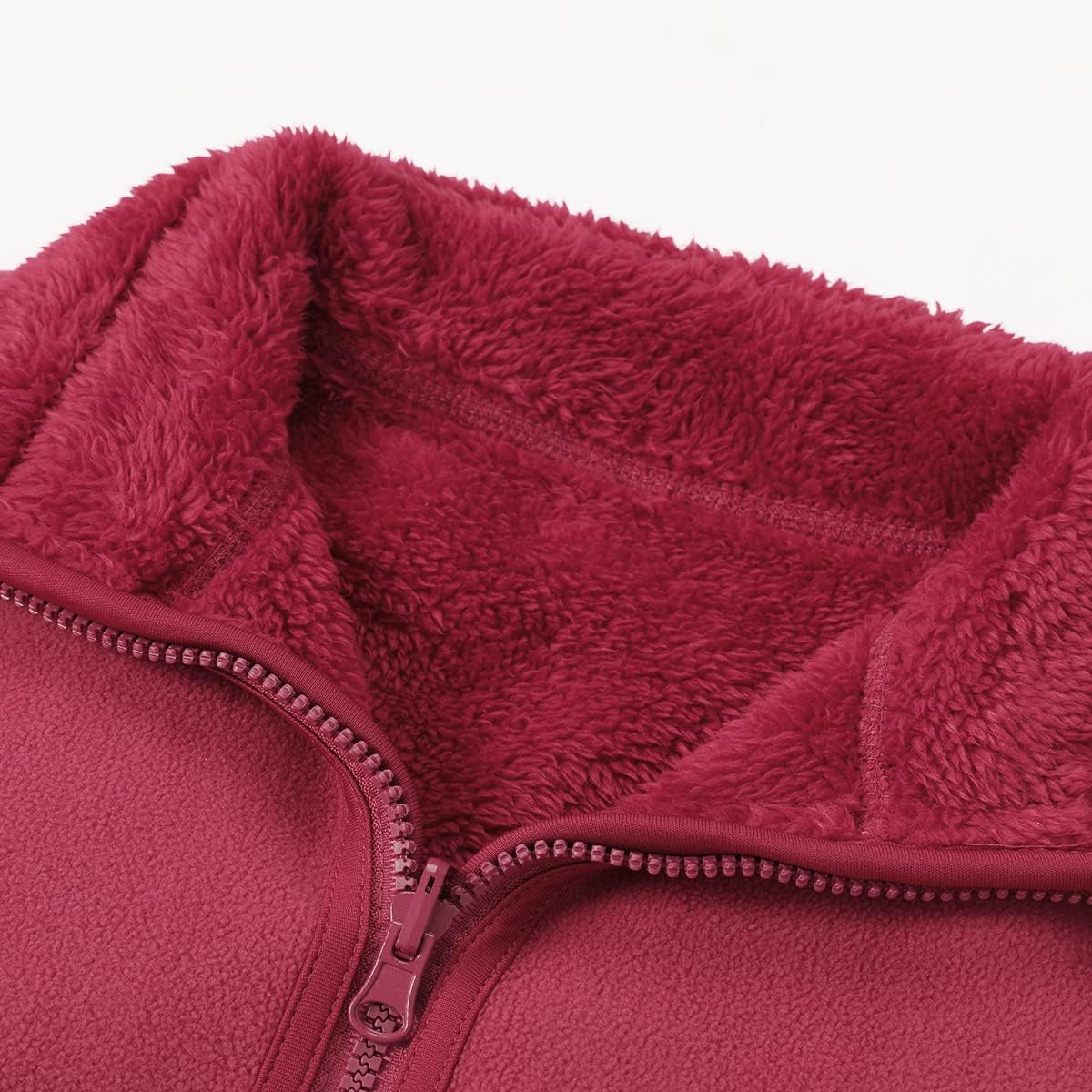 YOUTHUP Womens Fleece Jacket Ladies Lightweight Reversible Full Zip Jacket Soft Outwear