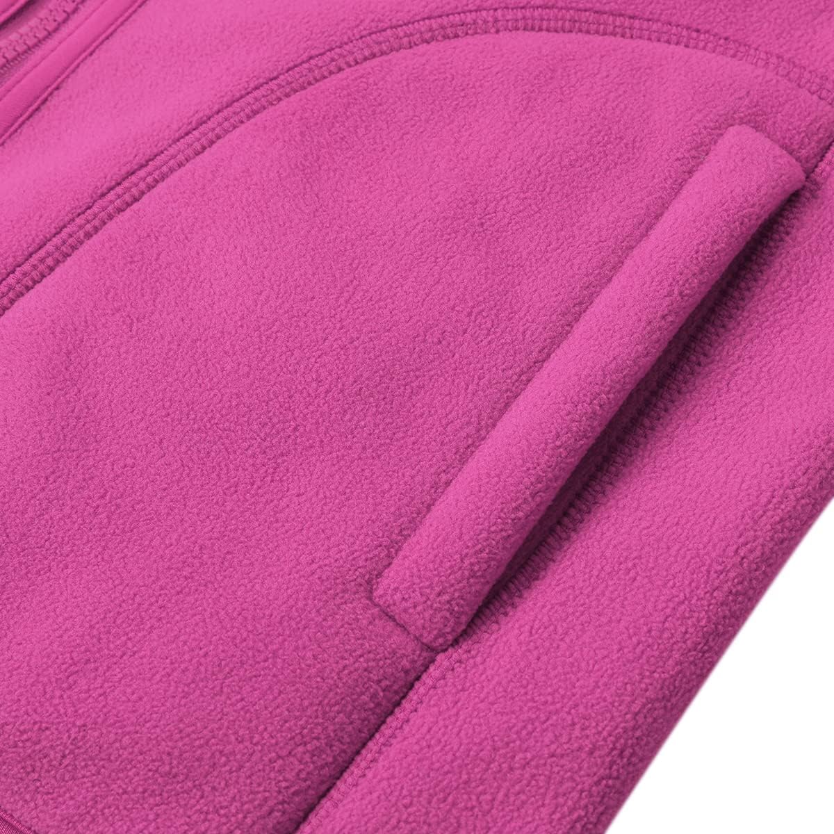 YOUTHUP Womens Fleece Jacket Ladies Lightweight Reversible Full Zip Jacket Soft Outwear