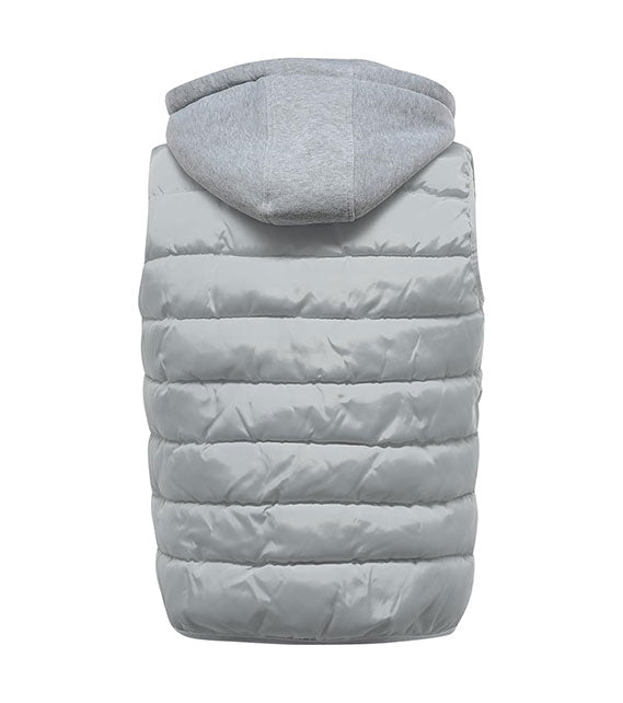 YOUTHUP Men's Outwear Gilets Winter Padded Gilet with Hood Thick Puffer Quilted Body Warmer Sleeveless Jacket