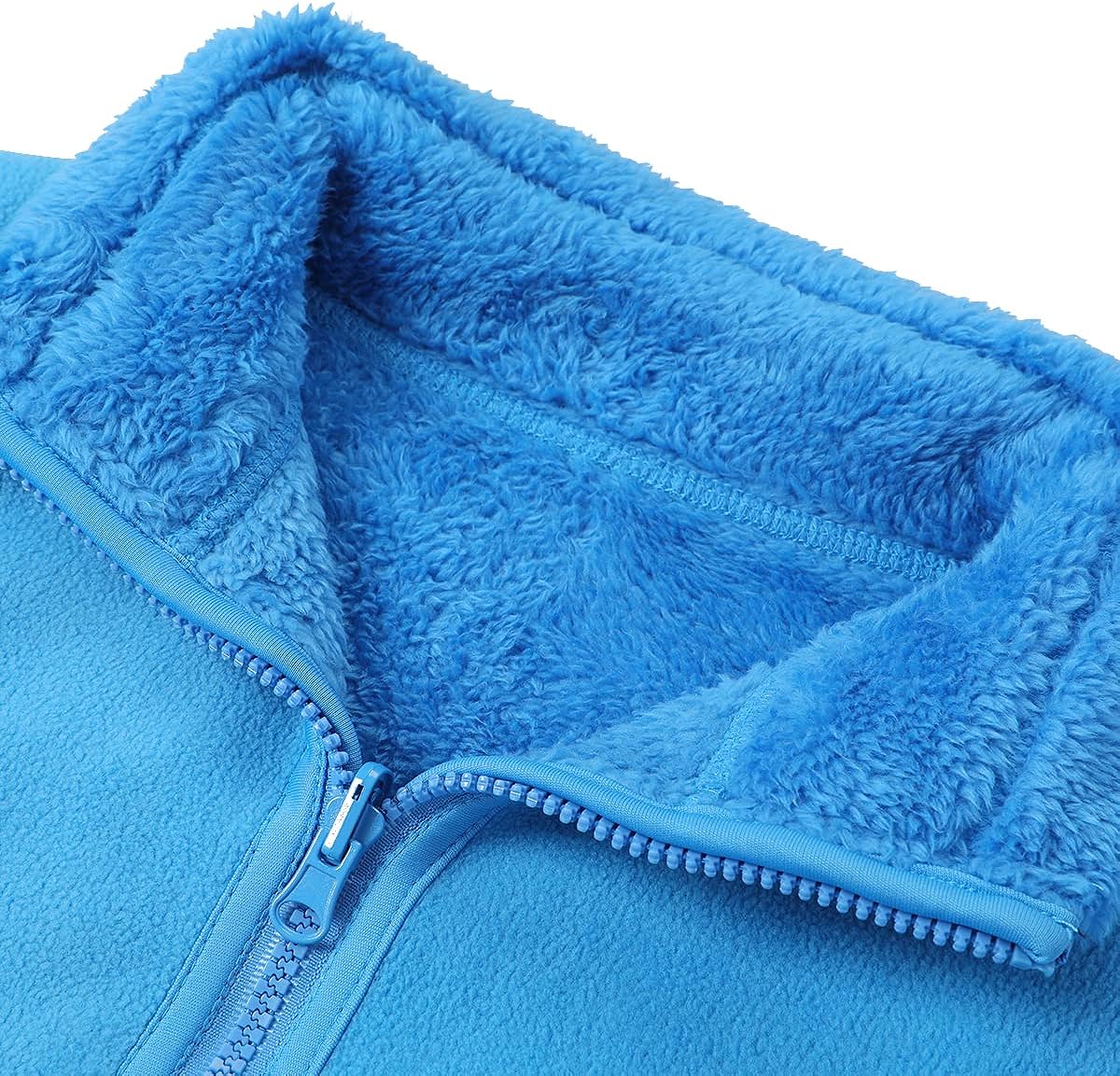 YOUTHUP Womens Fleece Jacket Ladies Lightweight Reversible Full Zip Jacket Soft Outwear
