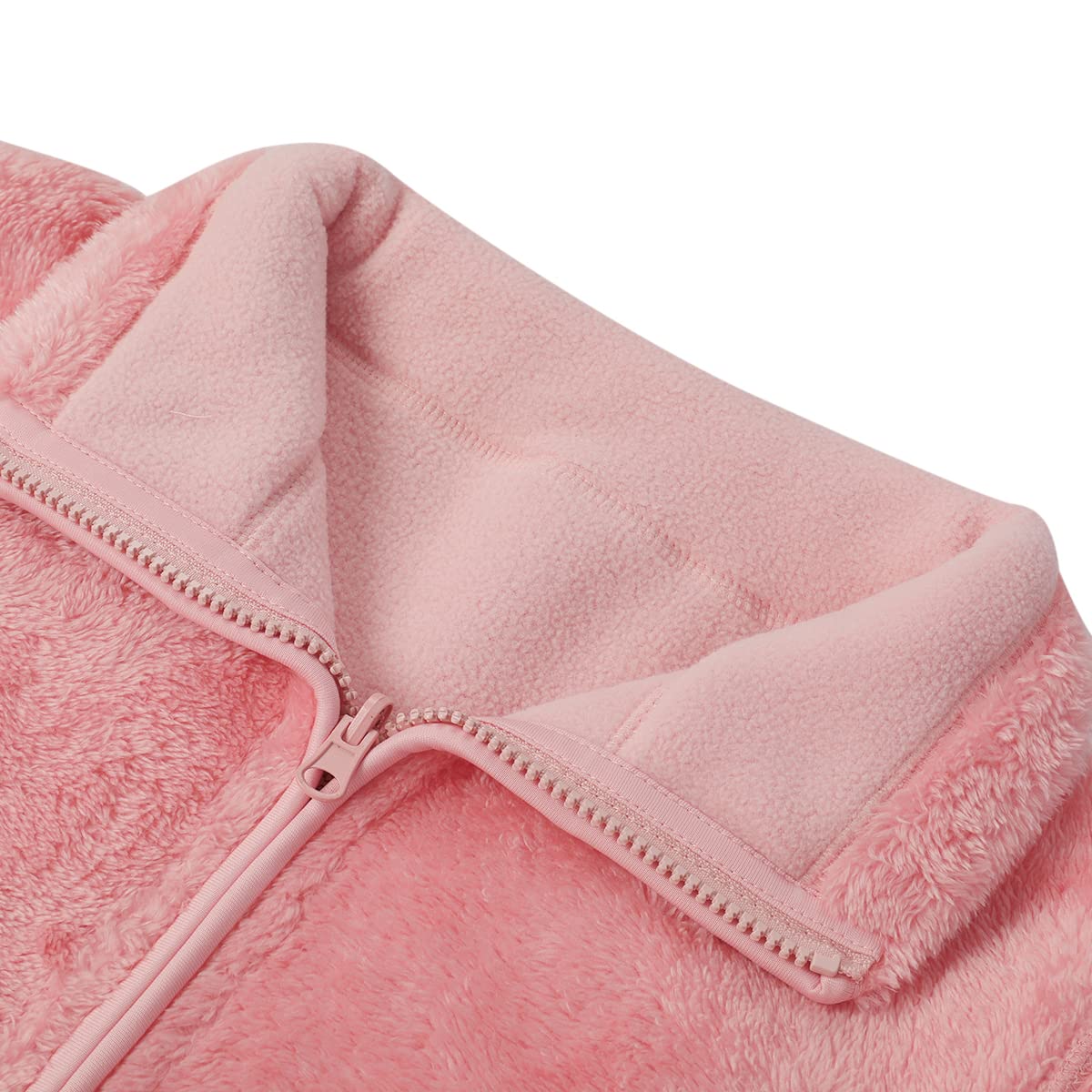 YOUTHUP Womens Fleece Jacket Ladies Lightweight Reversible Full Zip Jacket Soft Outwear