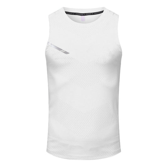 Men's solid color reflective quick drying vest white