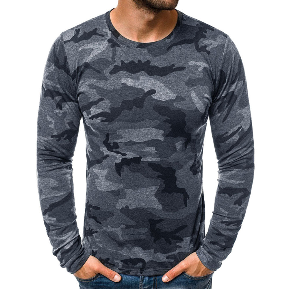 Men's Camouflage Long Sleeve T-Shirt Light Green