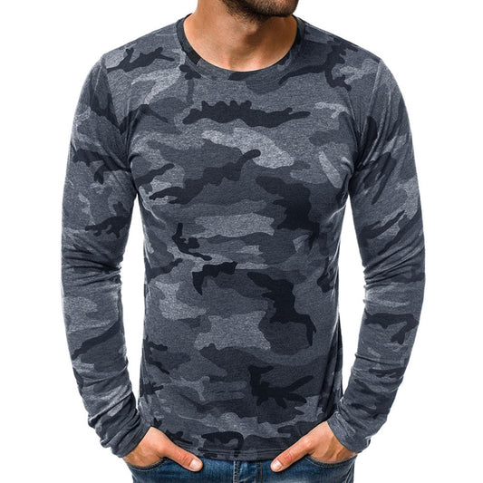 Men's Camouflage Long Sleeve T-Shirt Light Green