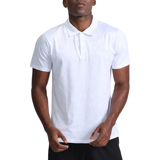 Men's loose round neck long sleeved T-shirt in white