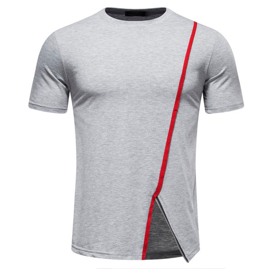Men's Solid Color Round Neck Short Sleeve T-Shirt White