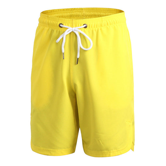 Men's sports shorts in yellow