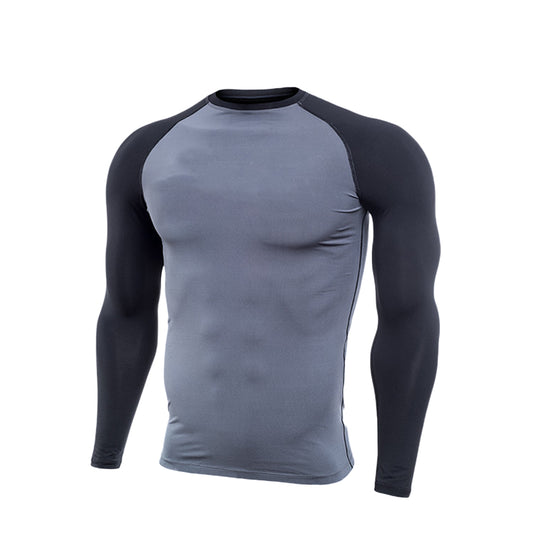 Men's quick-drying T-shirt black + light gray
