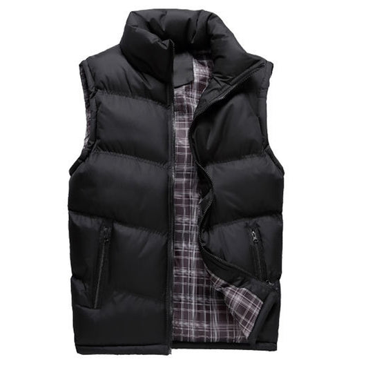 Men's extra-thick down cotton vest black