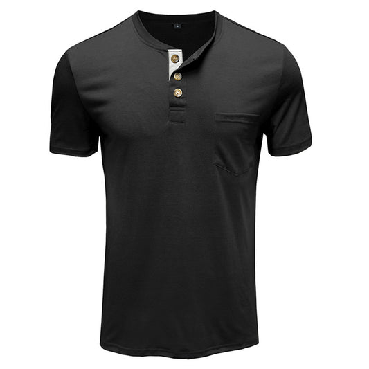 Men's Solid Color Short Sleeve T-Shirt Army Green