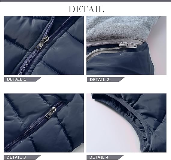 YOUTHUP Men's Sleeveless Quilted Down Jacket, Lightweight Color Hooded Vest, Thick Coats for Winter.