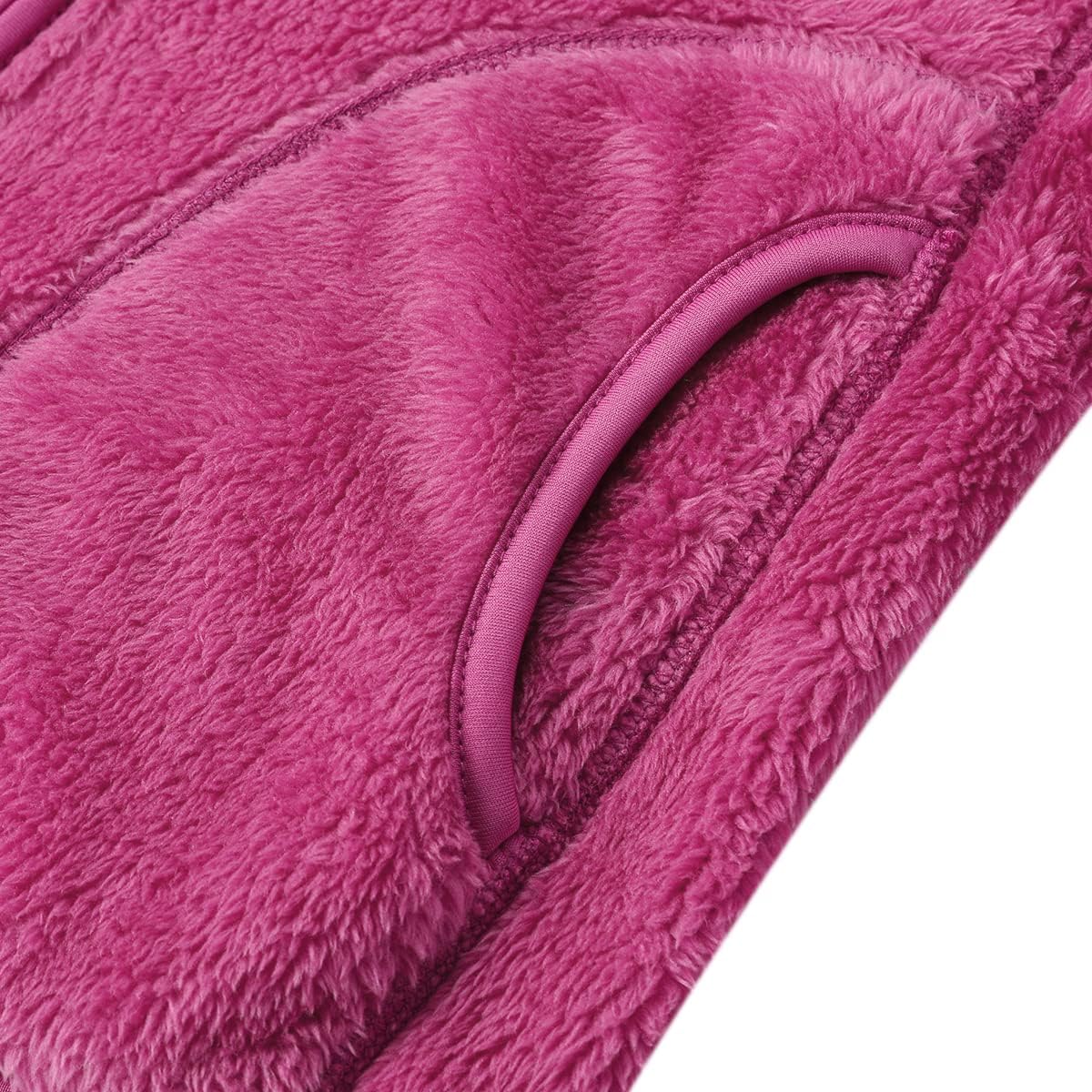 YOUTHUP Womens Fleece Jacket Ladies Lightweight Reversible Full Zip Jacket Soft Outwear