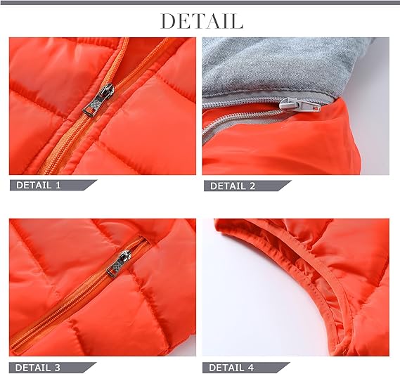 YOUTHUP Men's Sleeveless Quilted Down Jacket, Lightweight Color Hooded Vest, Thick Coats for Winter.
