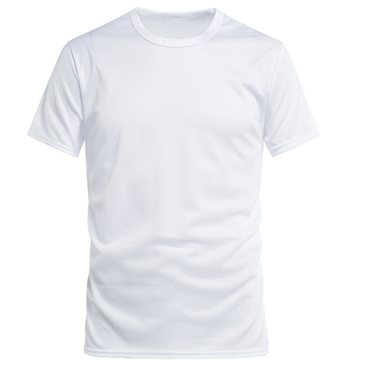 Men's solid color round neck quick-drying short-sleeved T-shirt red