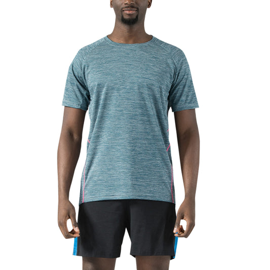 Men's round neck quick-drying short-sleeved T-shirt big black