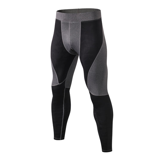 Men's camouflage spliced quick drying sports pants black camouflage