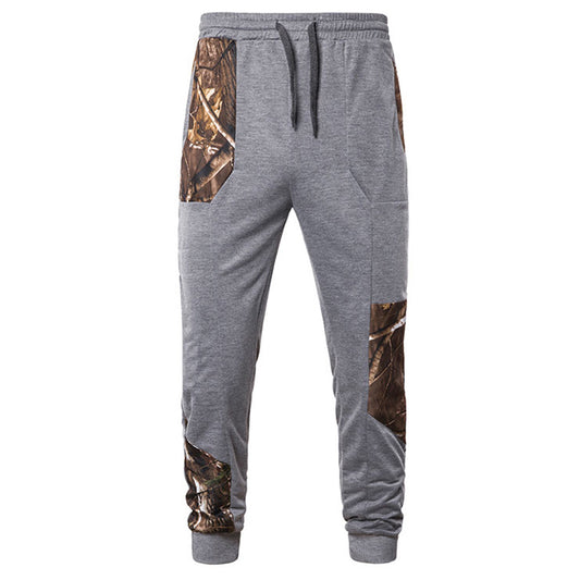 Men's drawstring sports casual pants light gray