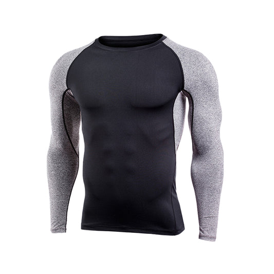 Men's quick-drying T-shirt black + iron gray