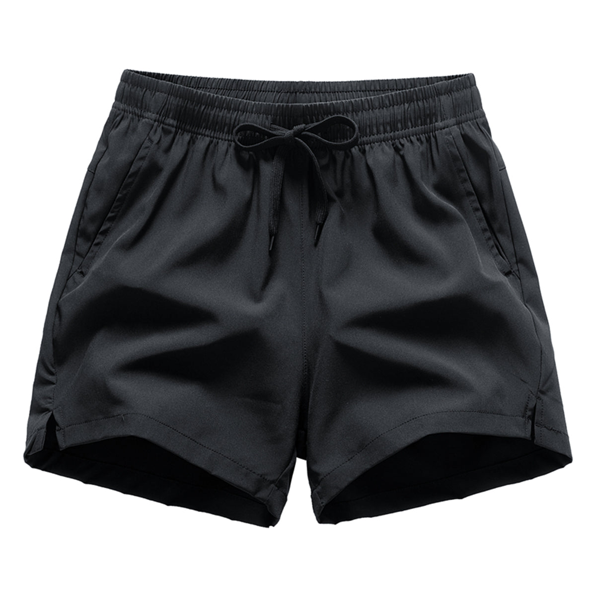 Men's ice silk quick drying casual shorts black