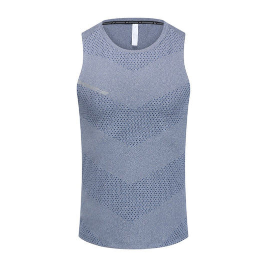 Men's solid color reflective quick drying vest gray blue