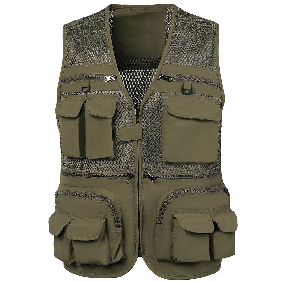 Men's mesh multi-pocket vest vest