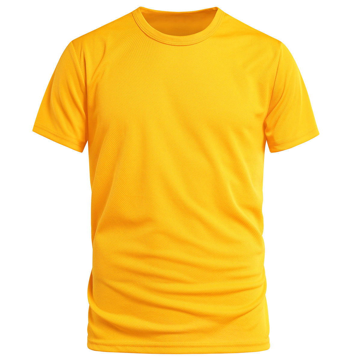 Men's solid color round neck quick-drying short-sleeved T-shirt black
