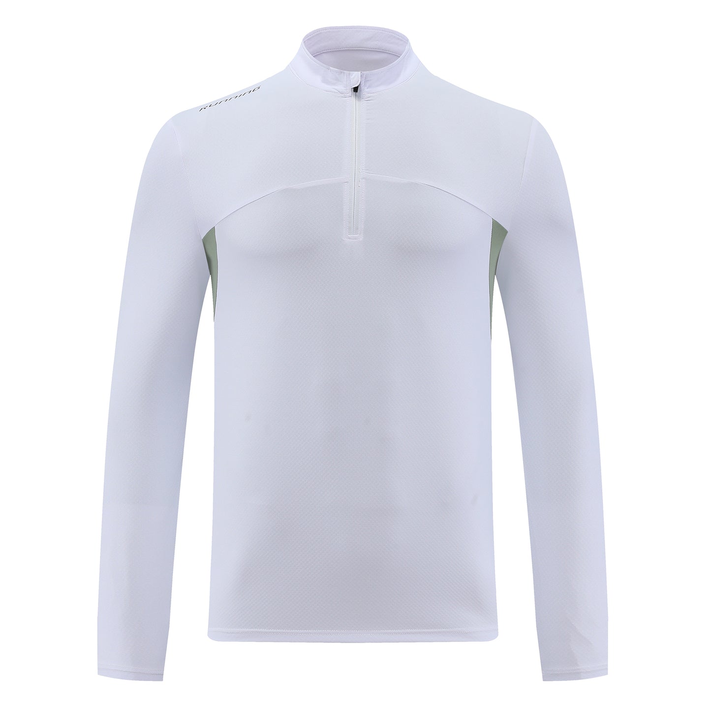 Men's half-zip quick-dry T-shirt, white