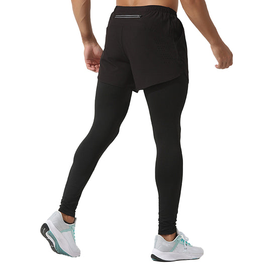 Two pairs of men's slacks in black + black