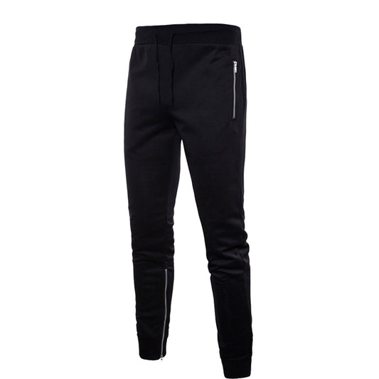 Men's small leg sports casual pants black