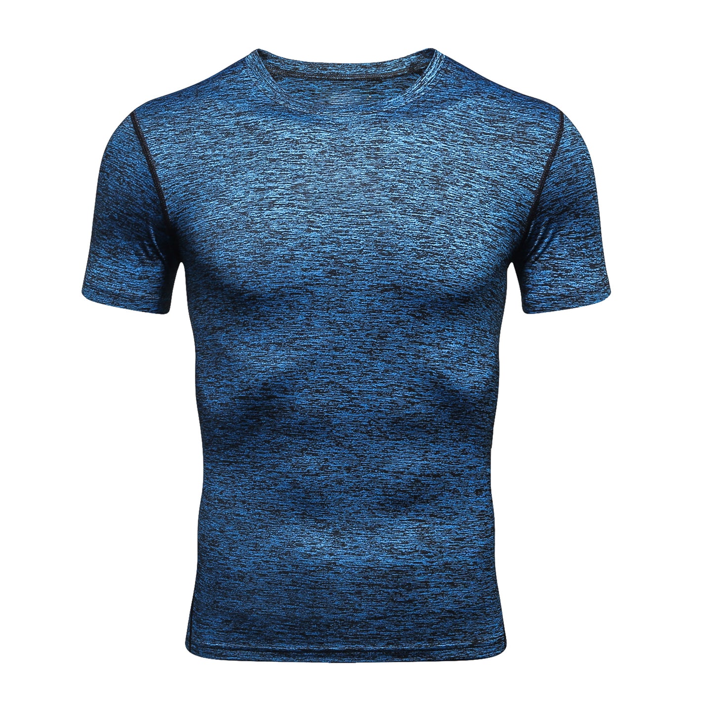 Men's Color Block Round Neck Short Sleeve T-Shirt Haze Blue
