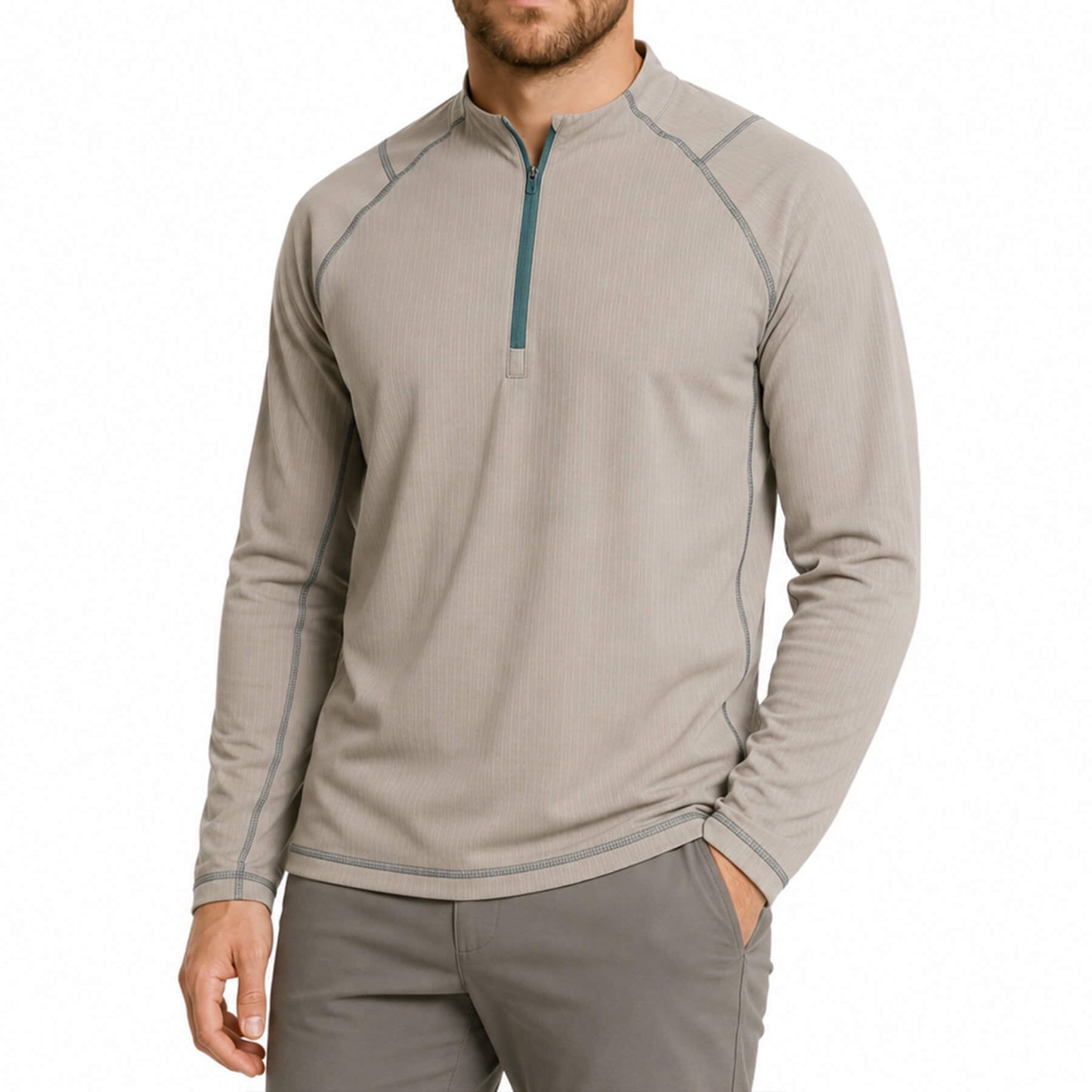 YOUTHUP Men's Half Zip Henley Shirt Relaxed Fit Quick Dry Athletic Pullover Raglan Activewear for Running & Outdoors