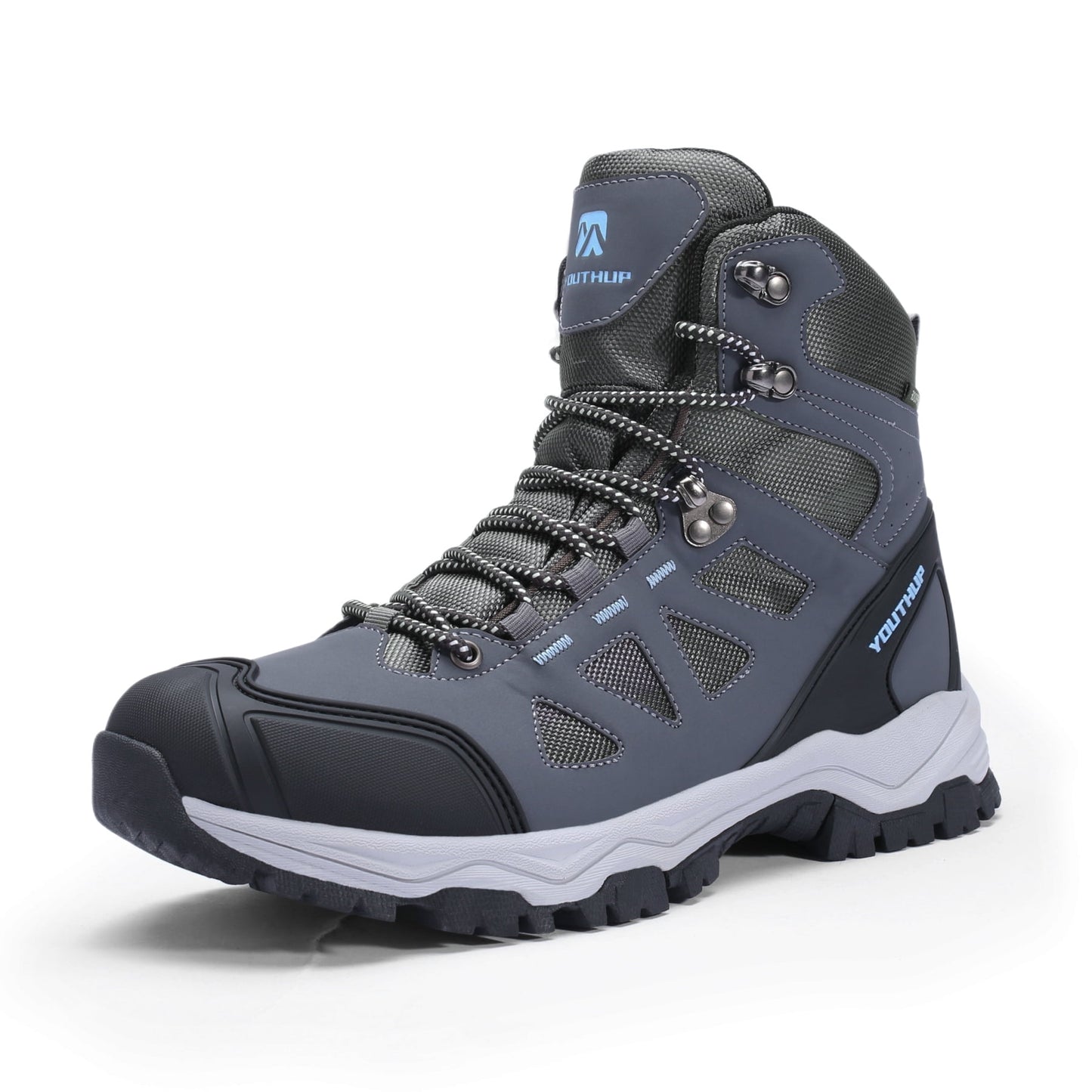 YOUTHUP Men's Hiking Boots High Top Outdoor Trekking Shoes Lightweight Ankle Support Trail Walking Boots for Camping Backpacking and Casual Wear