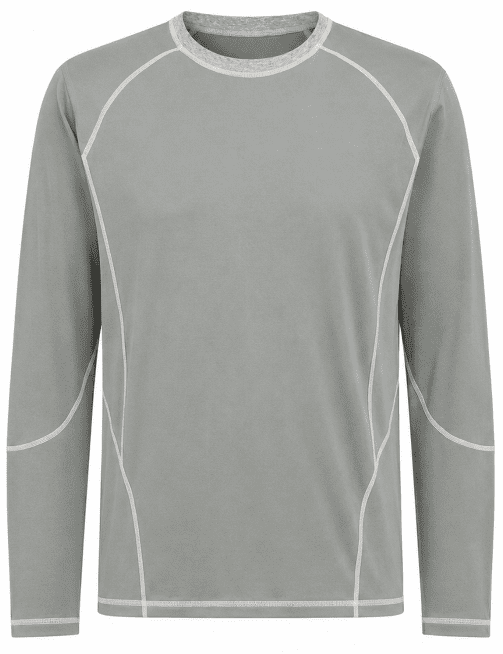 YOUTHUP Men's Long Sleeve T-Shirt Crew Neck Contrast Stitching Athletic Workout Casual Tee Shirts