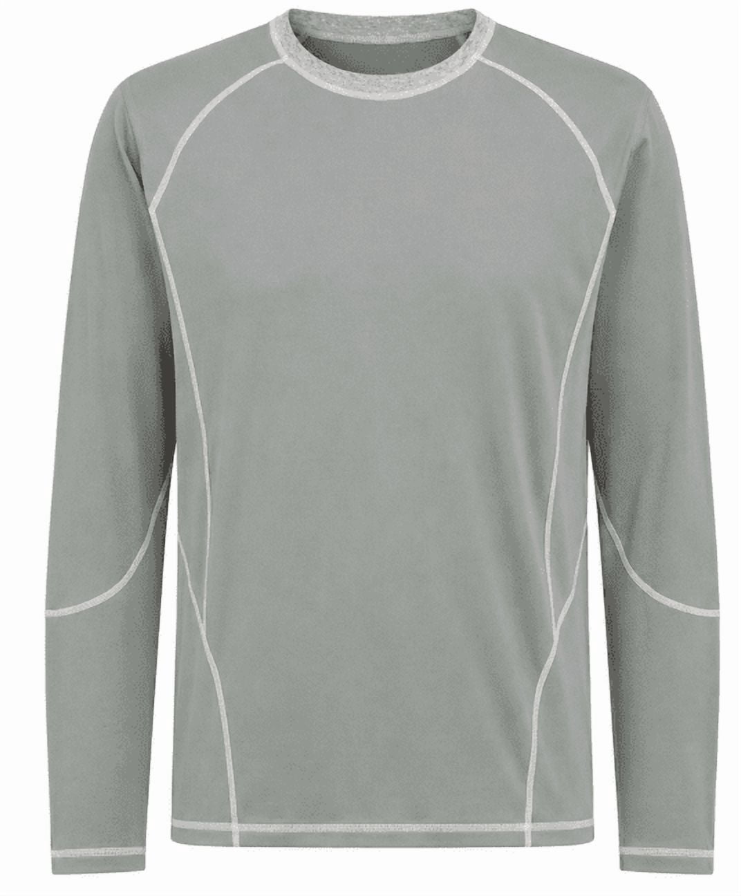 YOUTHUP Men's Long Sleeve T-Shirt Crew Neck Contrast Stitching Athletic Workout Casual Tee Shirts