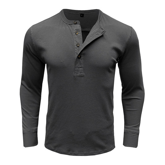 Men's solid round neck slim t-shirt gray