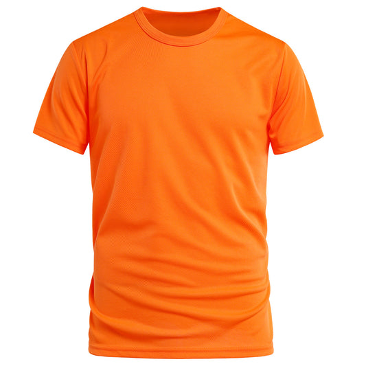 Men's Solid Color Round Neck Quick-Drying Short Sleeve T-Shirt Royal Blue