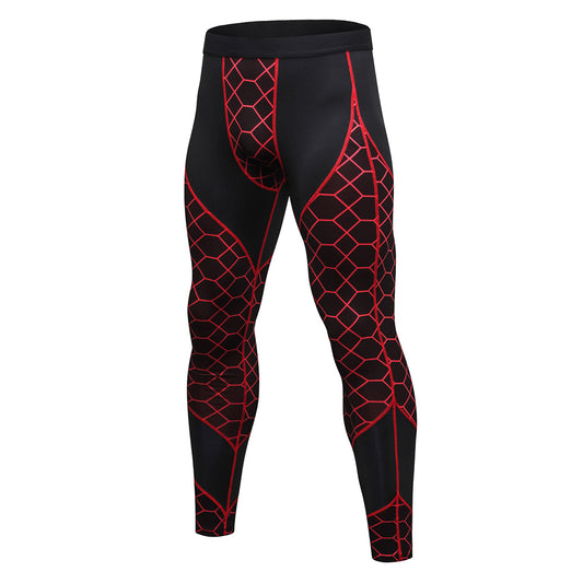 Men's color blocking splicing quick drying sports pants on the internet