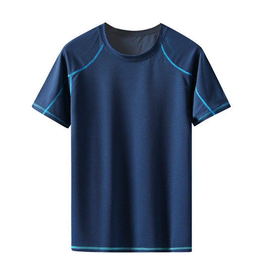 Men's Solid Color Breathable Short Sleeve T-Shirt