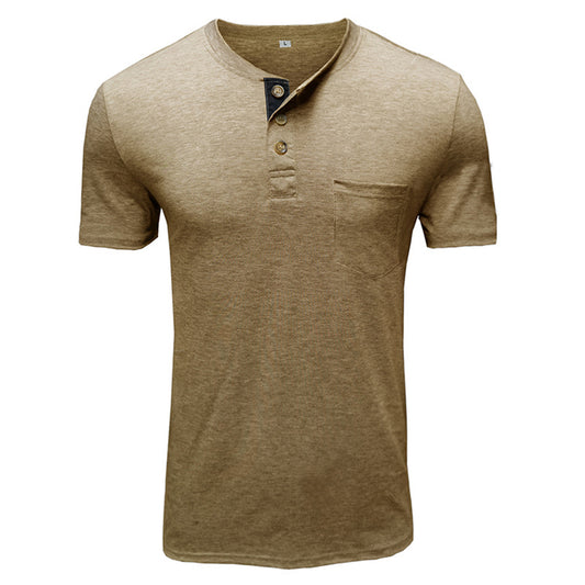 Men's Solid Color Short Sleeve T-Shirt White