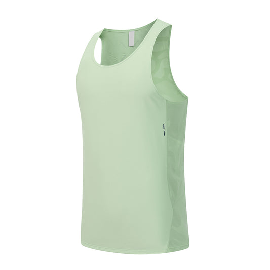 Men's solid color quick drying H-shaped vest light military green