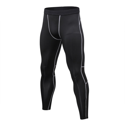 Men's zipper reflective quick drying sports pants with black light gray thread