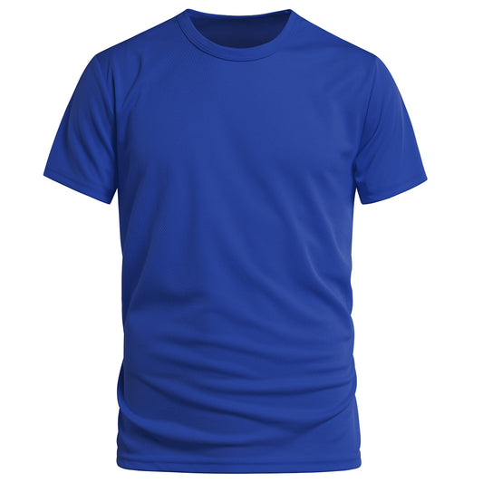 Men's solid color round neck quick-drying short-sleeved T-shirt white