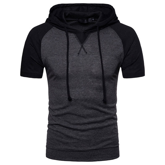 Men's Solid Color Round Neck Long Sleeve T-Shirt Rose Red