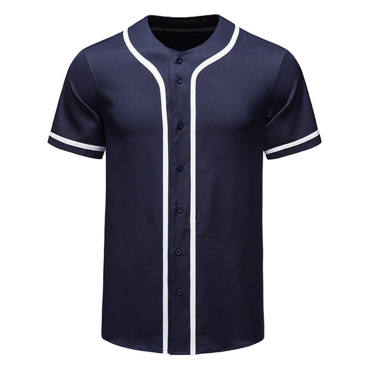 Men's casual sports short-sleeved T-shirt blue