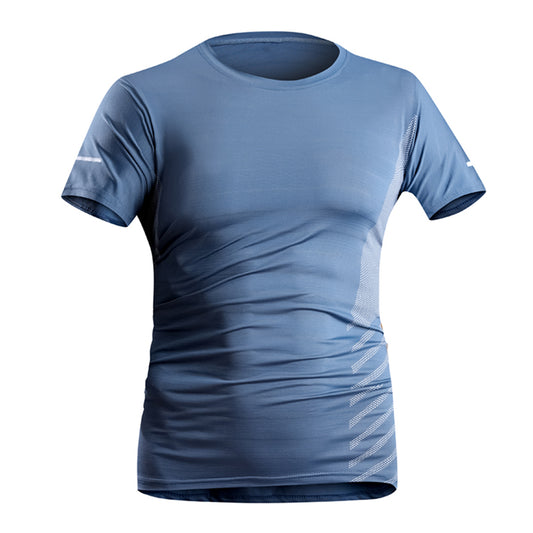 Men's Color Block Round Neck Short Sleeve T-Shirt Black