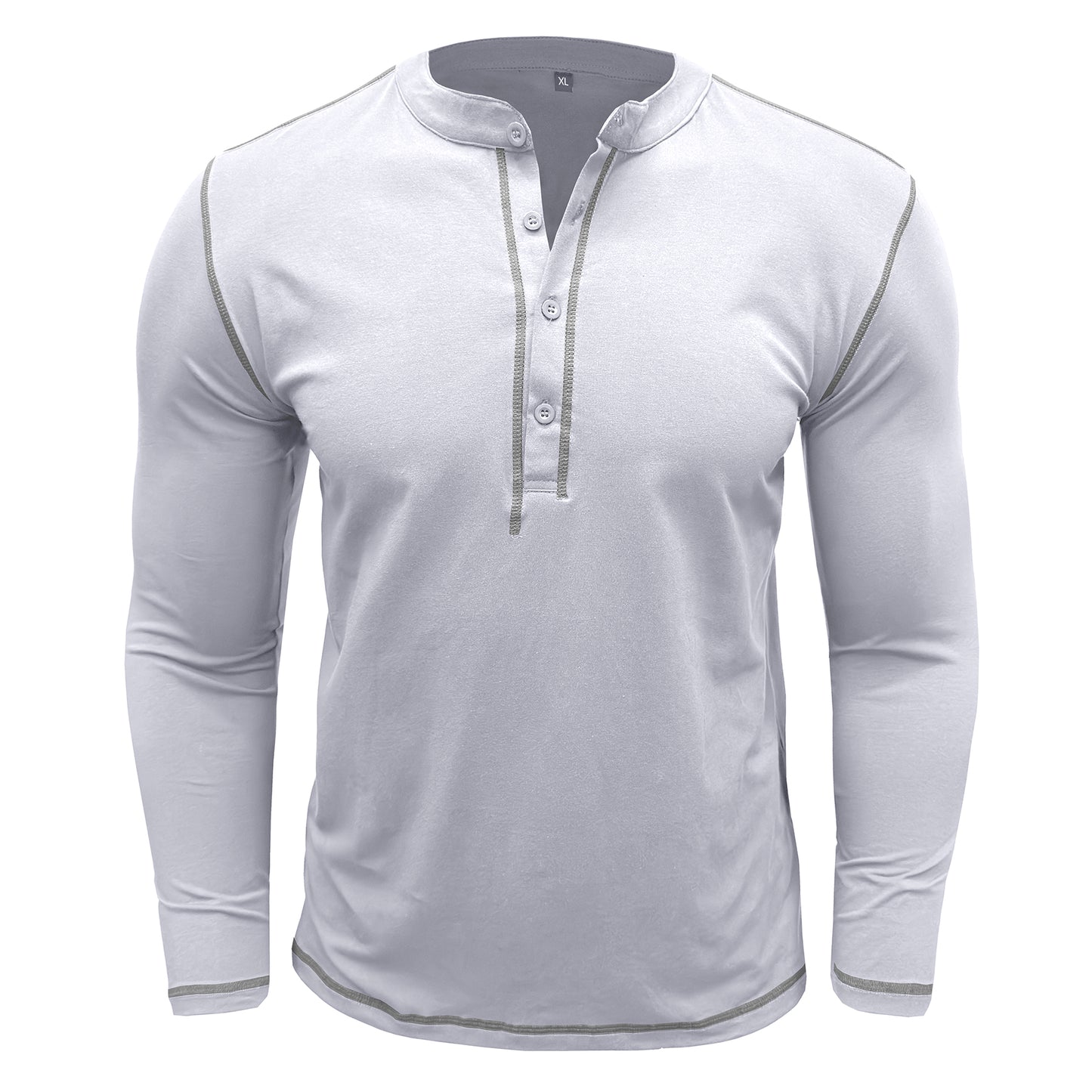 Men's solid round neck slim fit T-shirt white