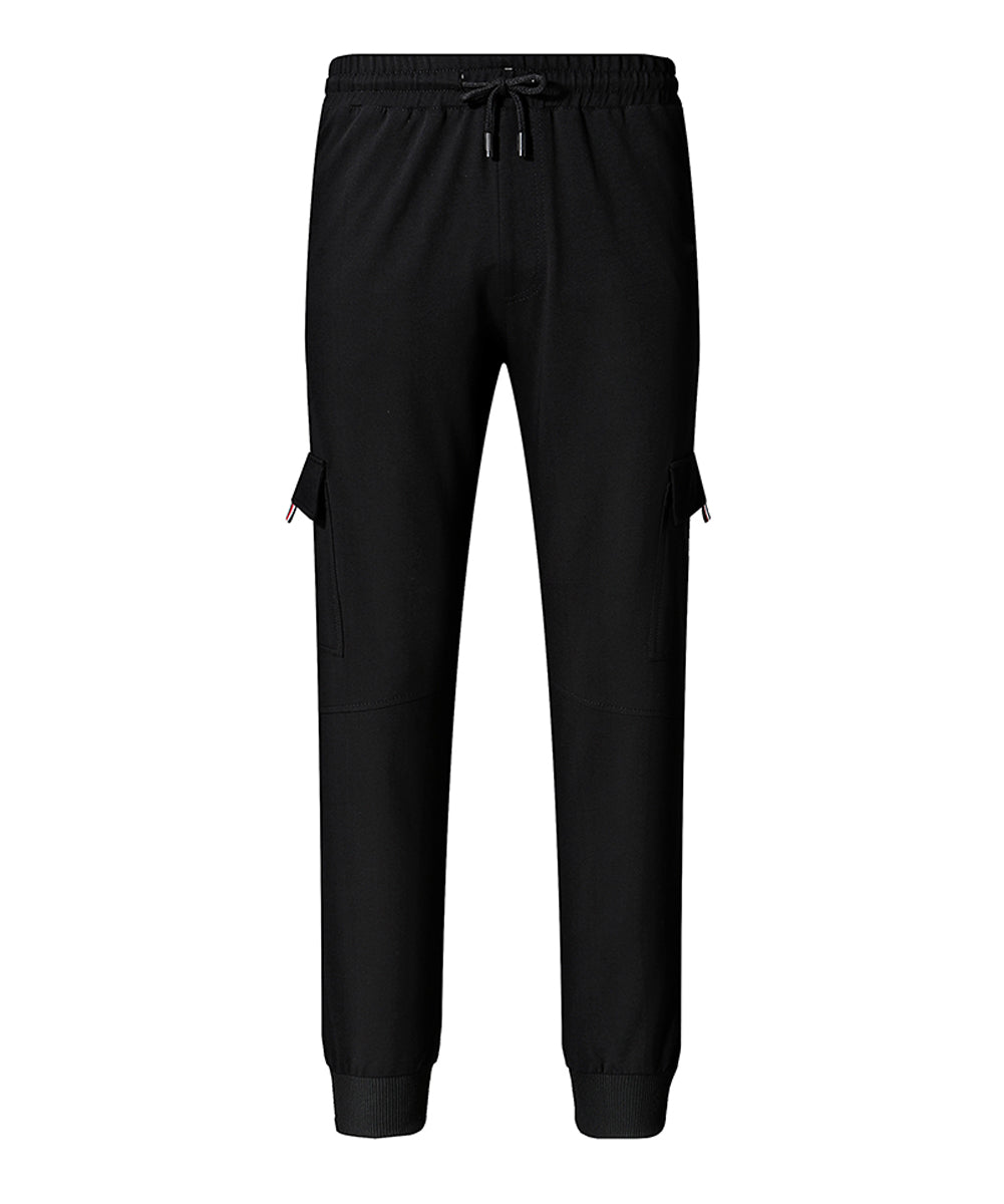 Men's multi pocket sports casual pants black