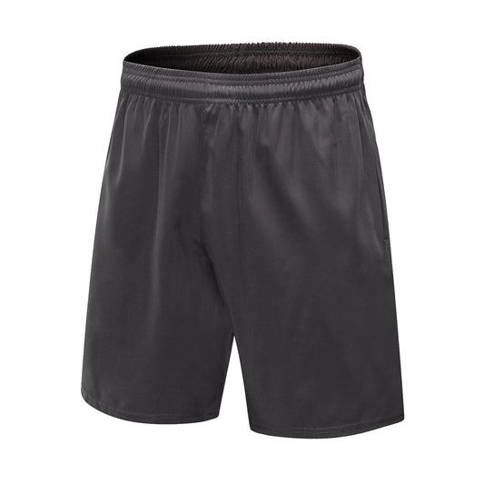 Men's solid color elastic quick drying five minute shorts gray