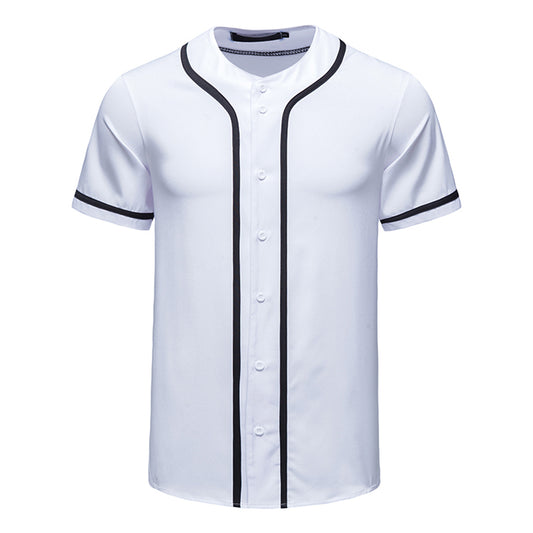 Men's casual sports short-sleeved T-shirt navy blue